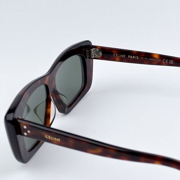 Celine CL40259I 52N BRAND NEW Sunglasses Havana Green Rectangle Unisex - Picture 9 of 11